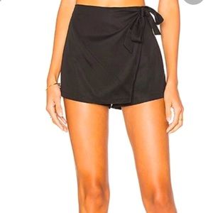 Black Wrap Skort